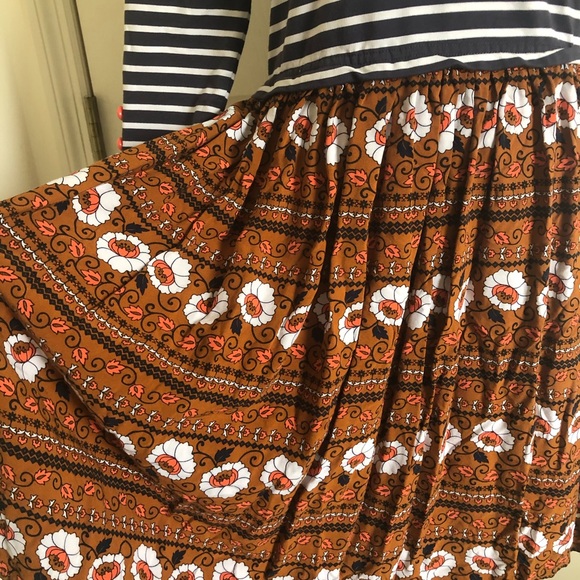 COPY - Matilda Jane 3/4 sleeve top stripes floral dress - Picture 4 of 8